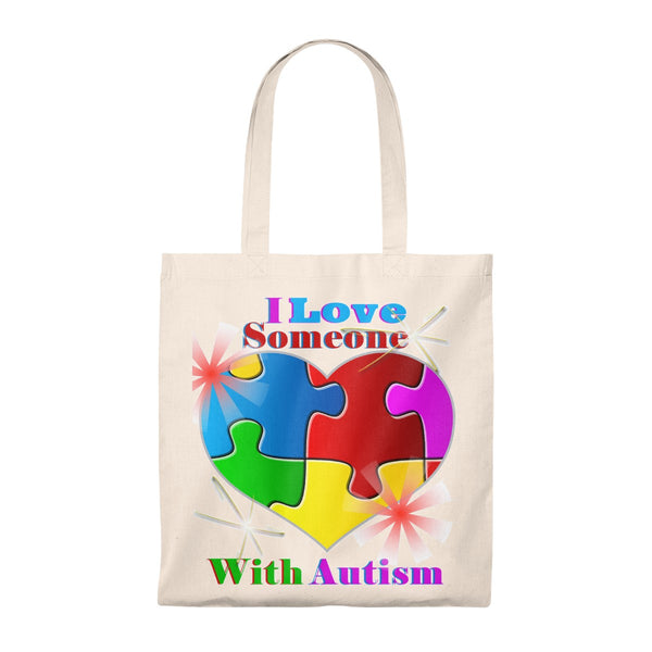 "I Love Someone with Autism" Tote Bag - Vintage