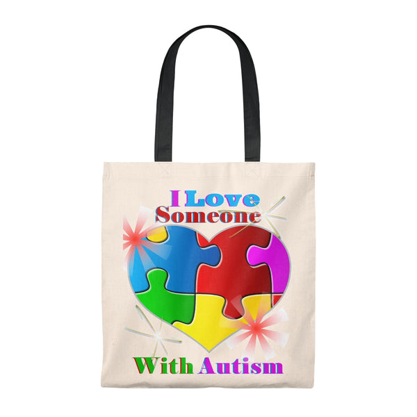 "I Love Someone with Autism" Tote Bag - Vintage