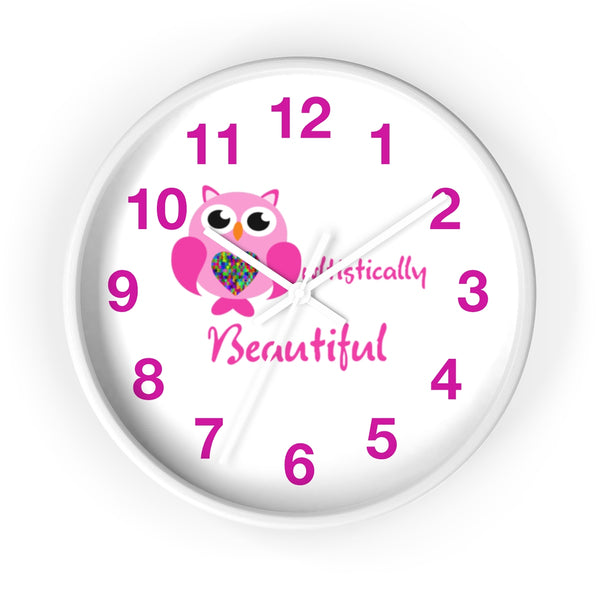 "Owltistically Beautiful" Wall clock