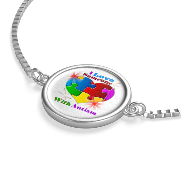 "I Love Someone with Autism" Box Chain Bracelet