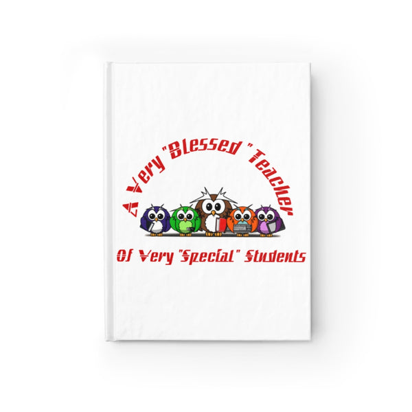 "Blessed Owl Teacher" Red Letters Journal - Ruled Line