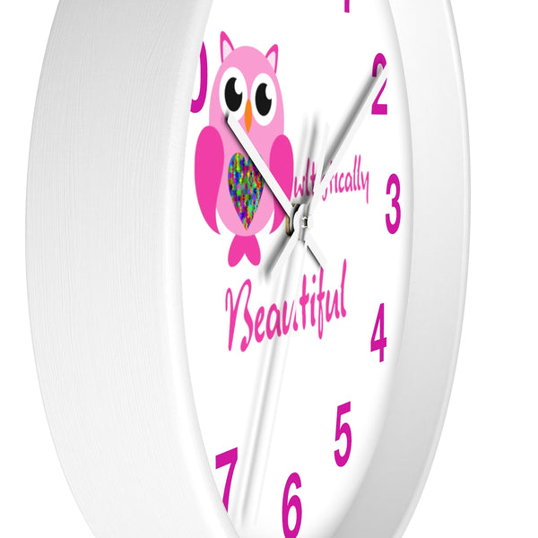 "Owltistically Beautiful" Wall clock