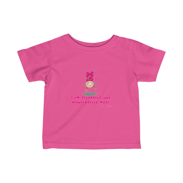 "Wonderfully Made" Down Syndrome Girl Infant Fine Jersey Tee
