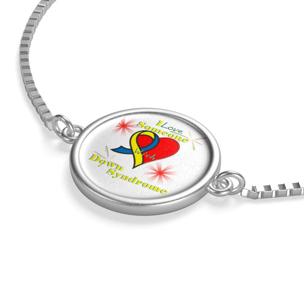 "I Love Someone with Down Syndrome" Box Chain Bracelet