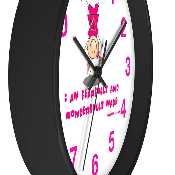 "Wonderfully Made" Down Syndrome Girl Wall clock