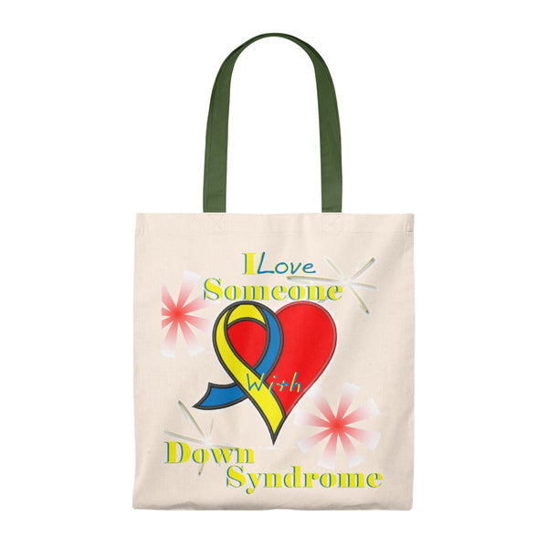"I Love Someone with Down Syndrome" Tote Bag - Vintage
